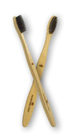 Bamboo toothbrush S curve with charcoal bristles